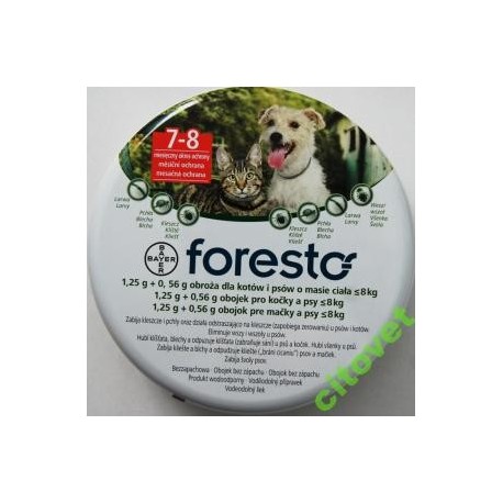Foresto obroża dla kota i psa do 8 kg 